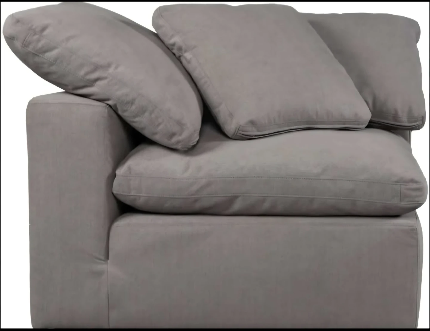 Moe's Terra Condo 2 Piece Grey Sectional Sofa Couch - photo 2