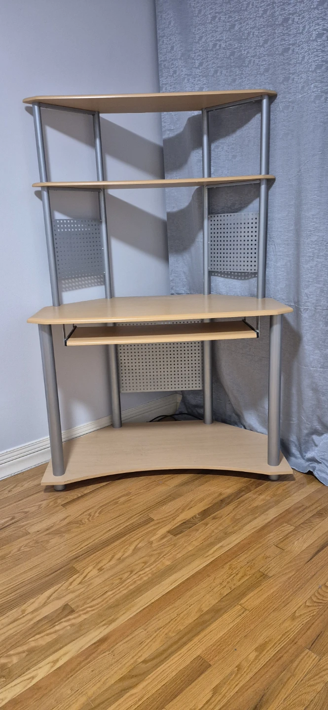 Corner Computer Desk with Shelving