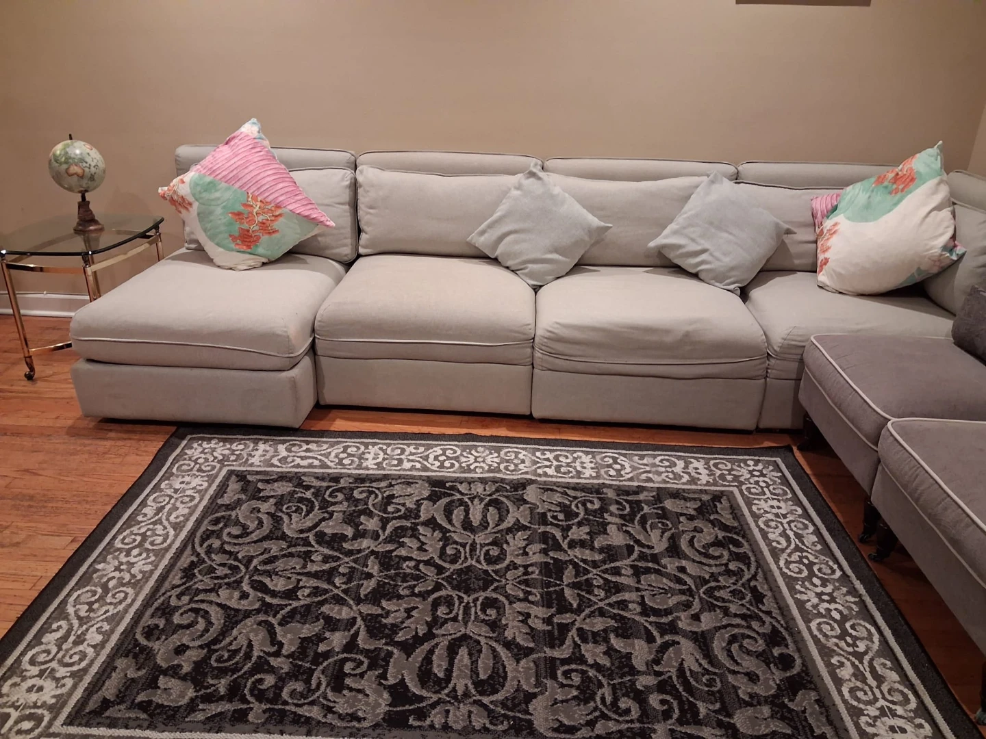 IKEA Vallentuna Modular Storage Sofa/two glass side  table
