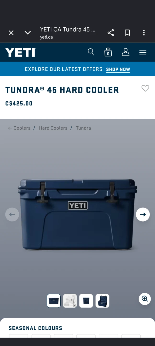 YETI Tundra 45 Hard Cooler