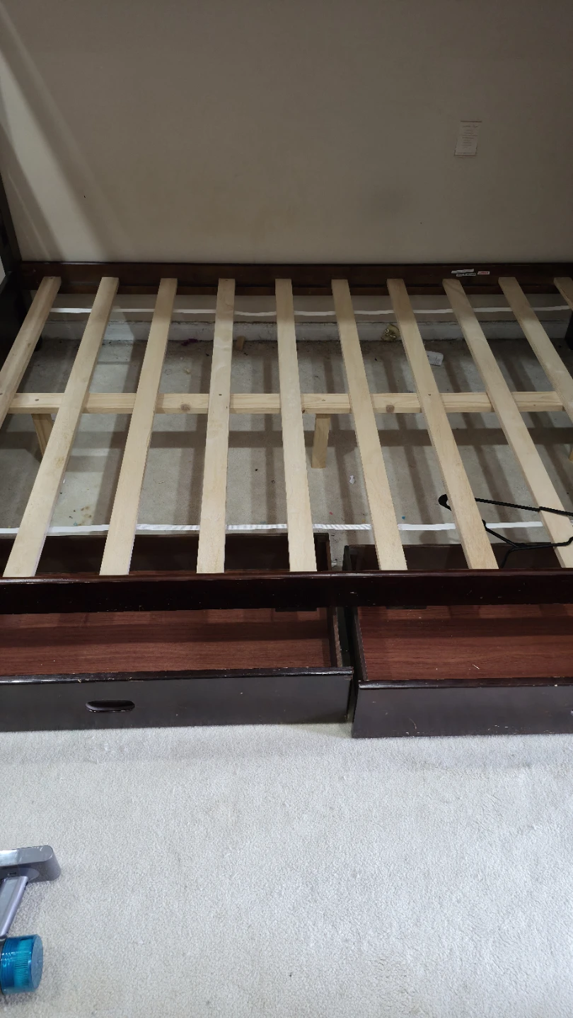 Dark Wood Double/Full & Twin Bunk Bed with Storage Drawers - photo 3