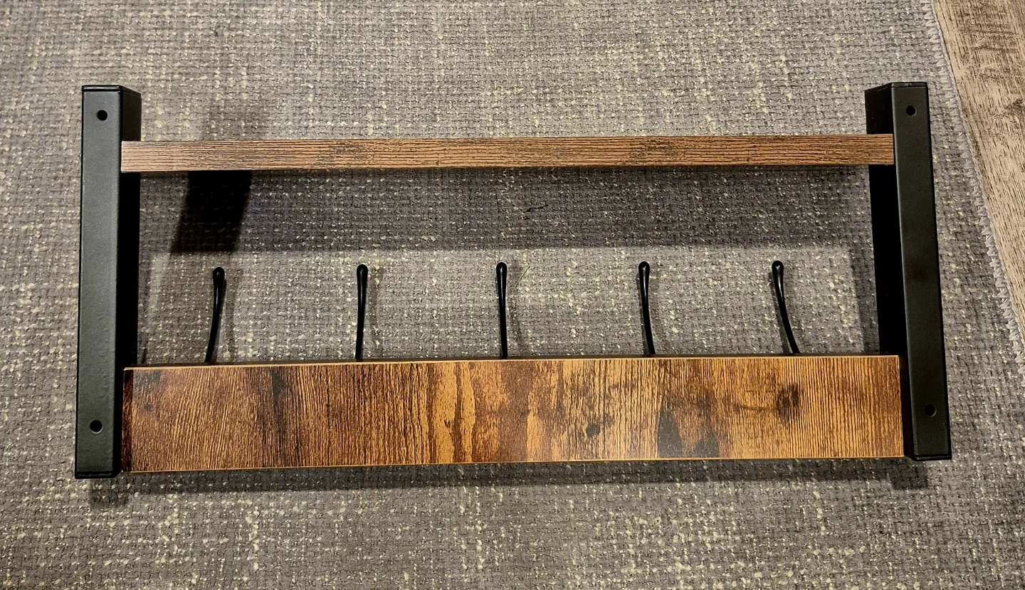 Wall Mounted Shelf With Hooks - photo 3