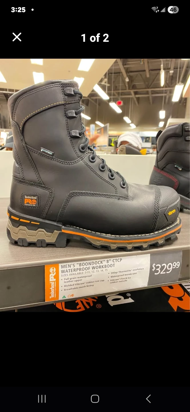 Timberland  steel toed boots