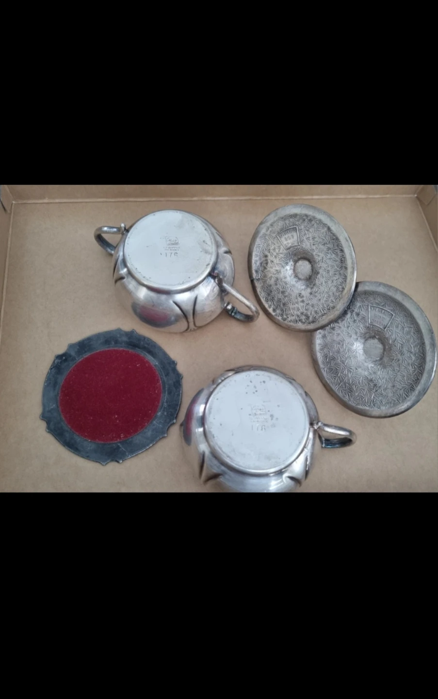 Vintage Metal Candle Holders and Serving Set - photo 2