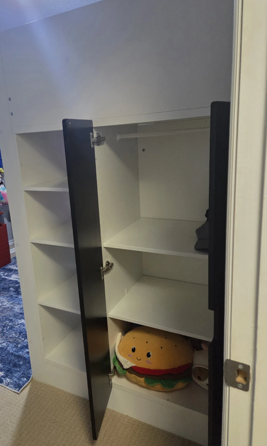 Ikea Loft Bed with Desk and Closet attached. - photo 5