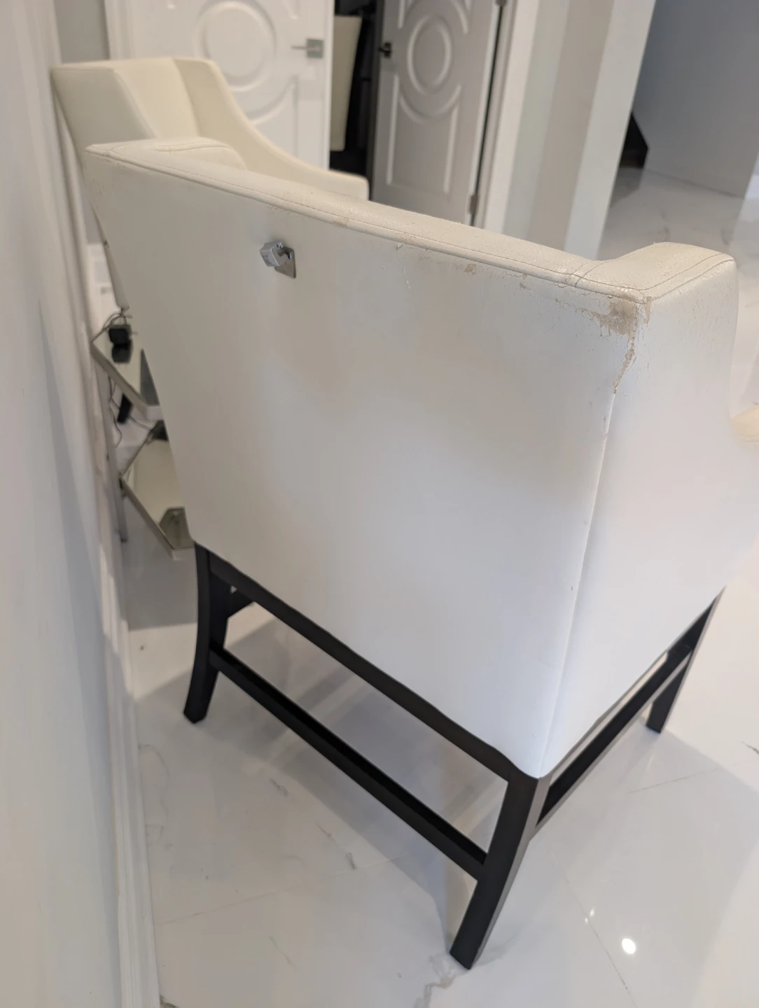 Set of Two Cream Accent Chairs - photo 4