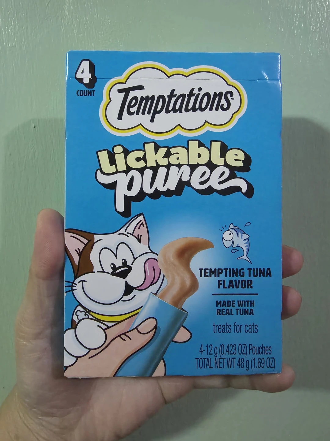 Temptations Lickable Puree Tuna Cat Treats 4ct 🏈