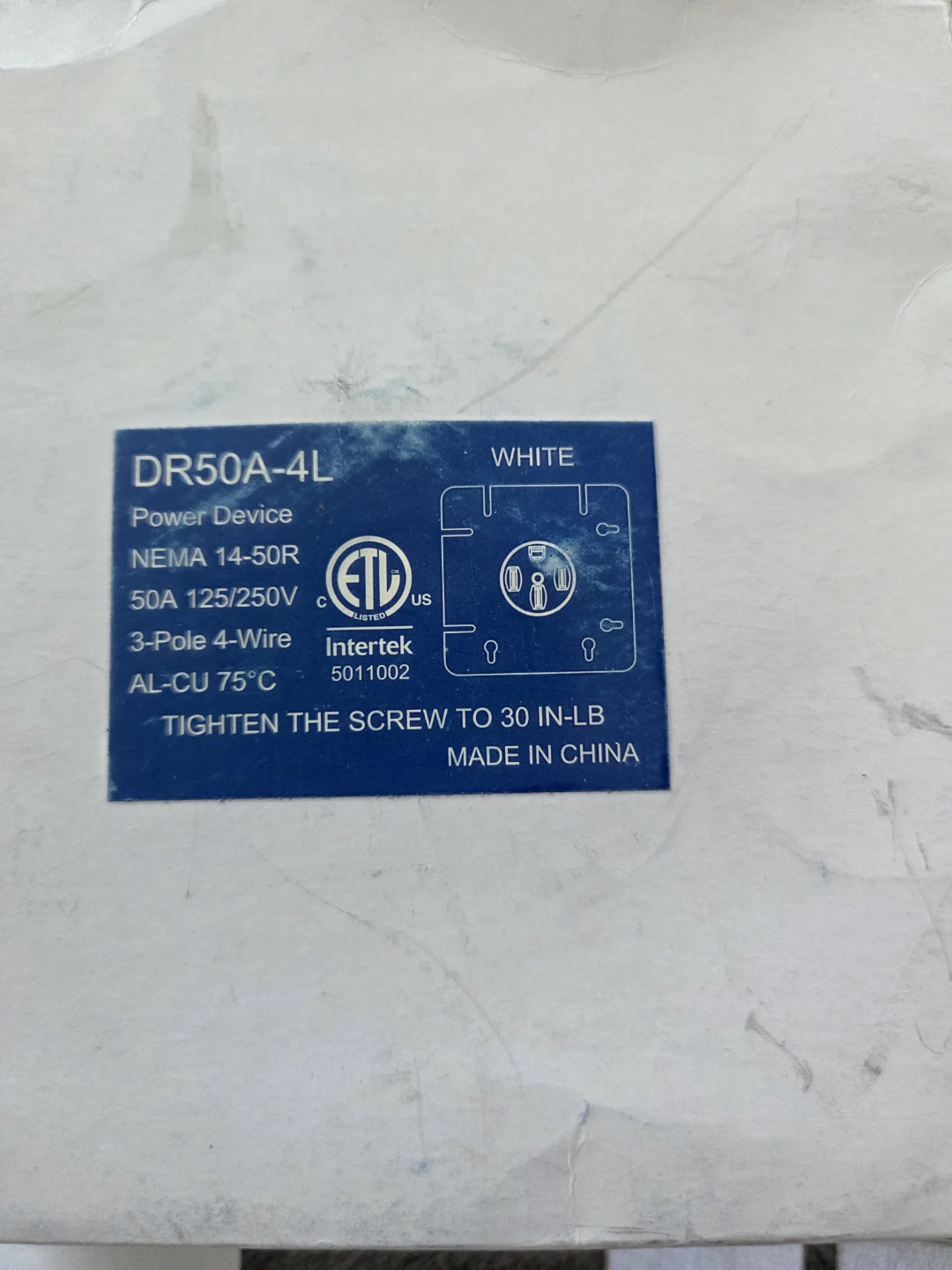 NEMA 14-50R Flush Mount Receptacle - photo 2