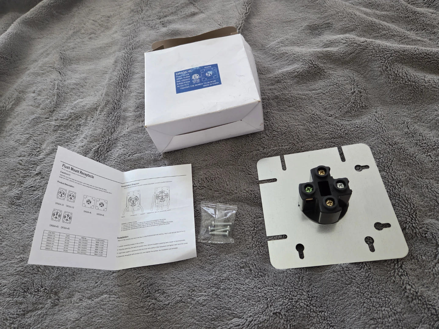 NEMA 14-50R Flush Mount Receptacle - photo 3