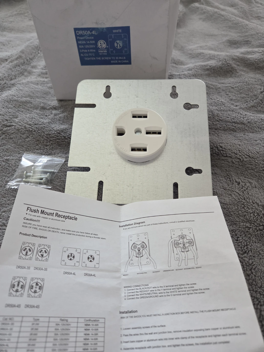 NEMA 14-50R Flush Mount Receptacle - photo 4
