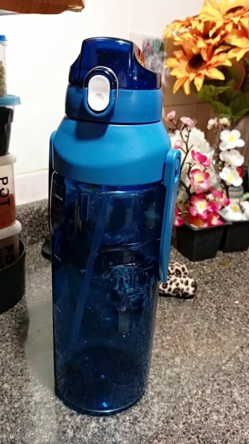 Large 2000ml Blue Water Bottle