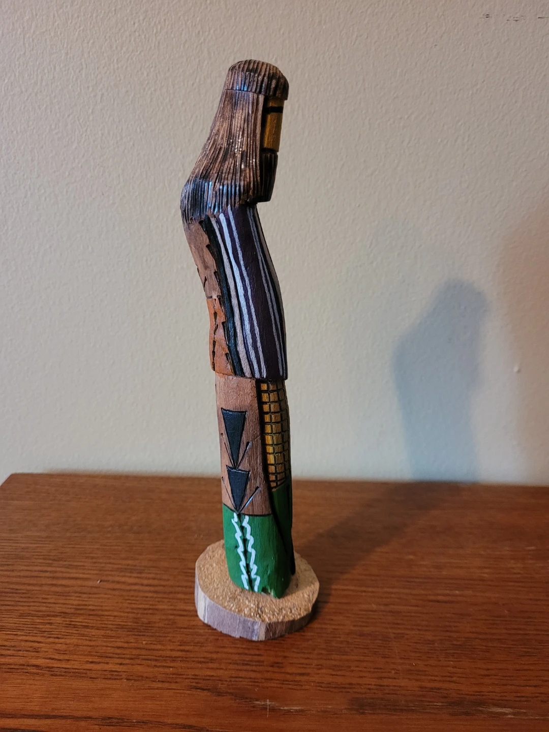 8.5" Hand Carved Wooden Kachina Doll - Corn (Yellow) - photo 3