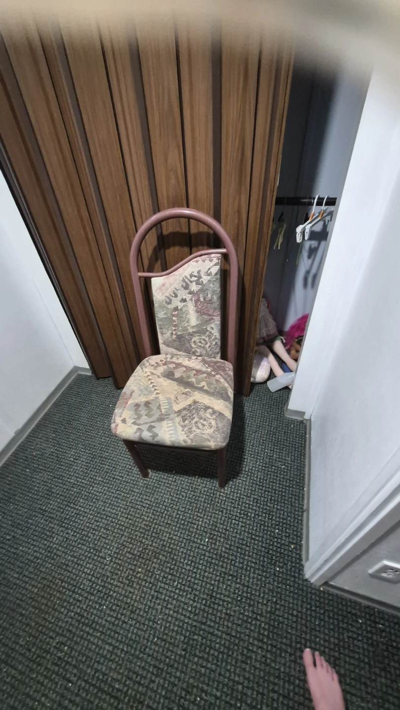 Upholstered Dining Chair with Metal Frame