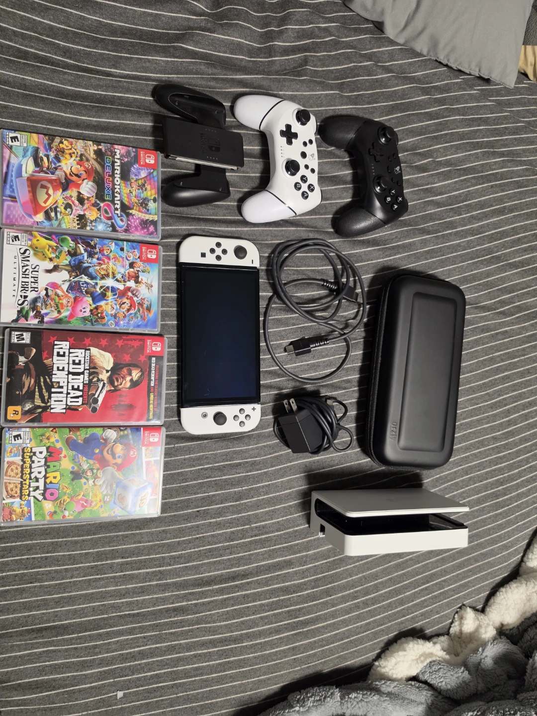 Nintendo Switch OLED Model Bundle with Games and Controllers