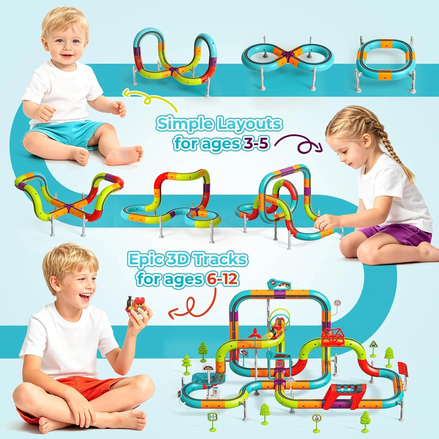 DIY Racer Track 121 Pcs Kids Toy - photo 3
