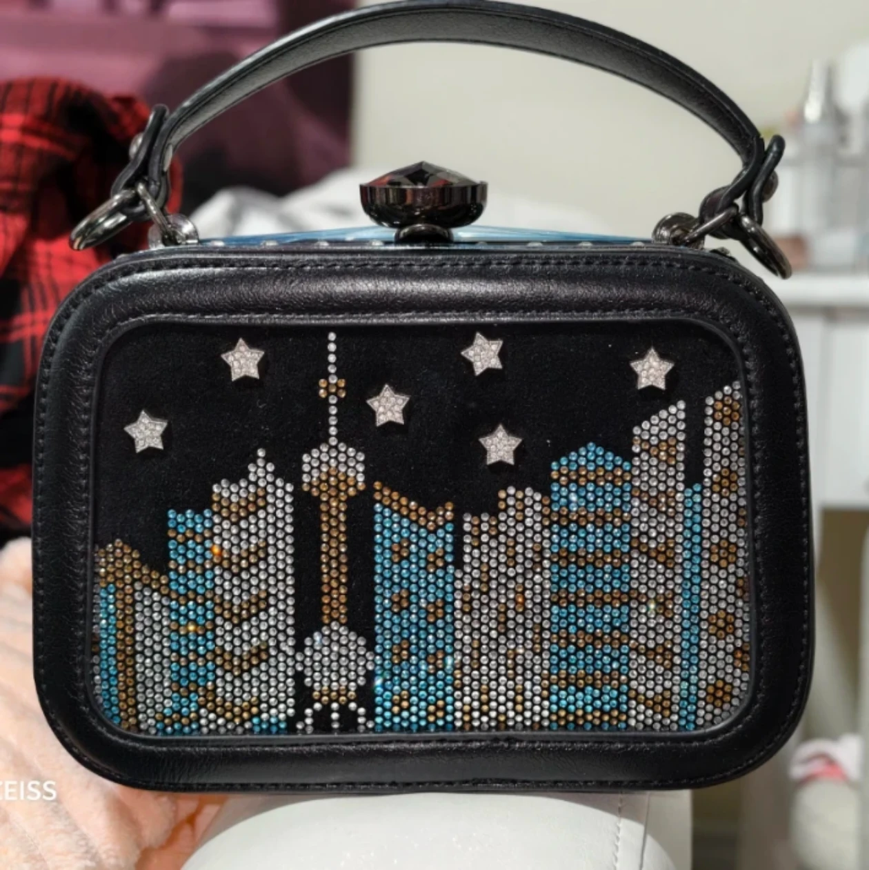 Brand New Black box clutch bag/Gift for her
