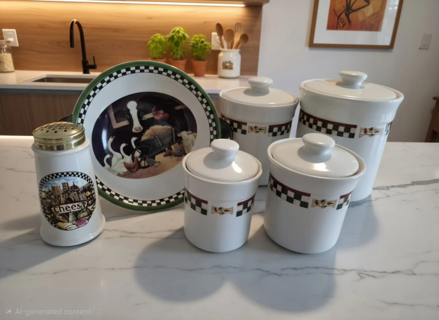 Farmhouse Kitchen Canister Set with Cheese Shaker - photo 3