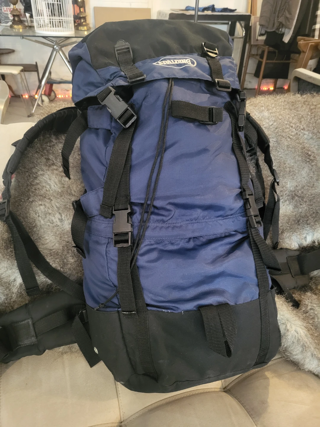 Spalding Blue and Black Hiking Backpack