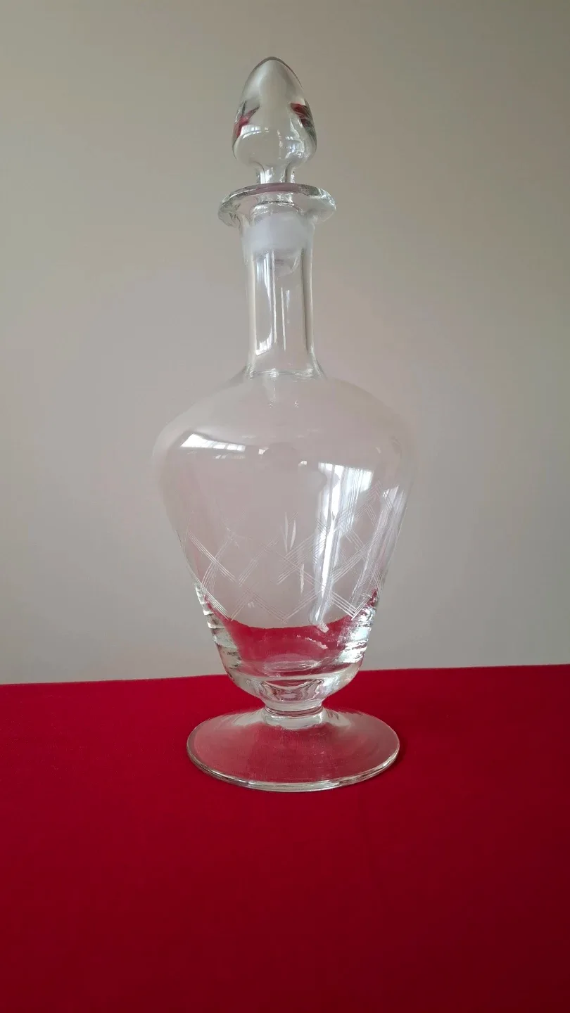 Etched Glass Decanter with Stopper - photo 2
