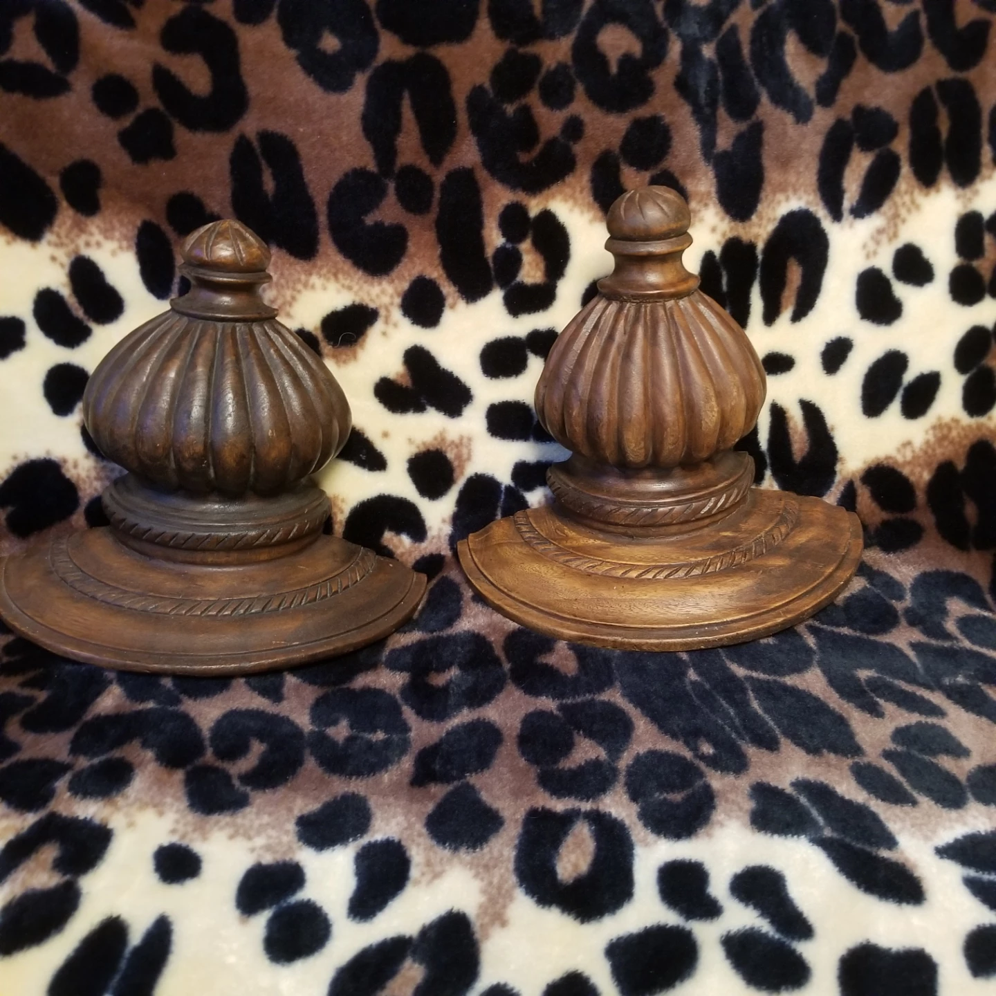 Set of 2 Vintage Wooden Wall Shelves