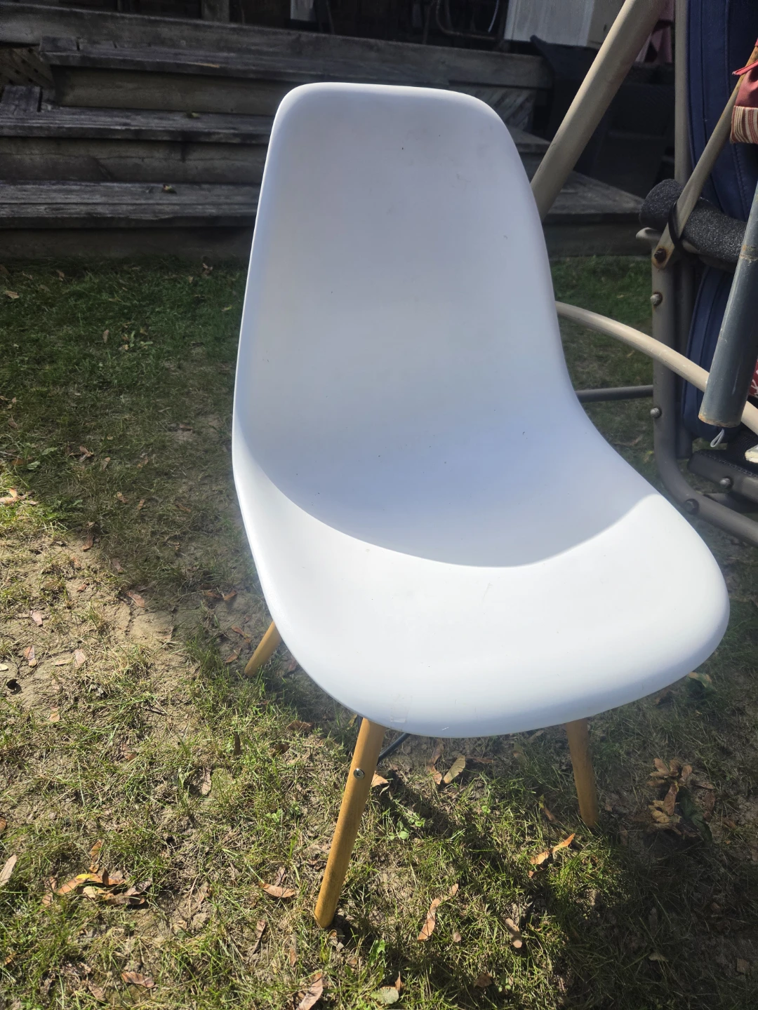 Mid-Century Modern Style White Dining Chair