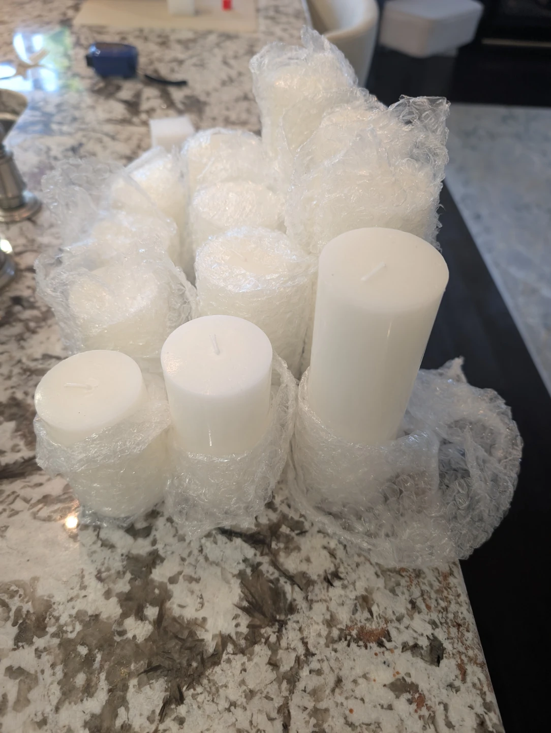 Set of White Pillar Candles