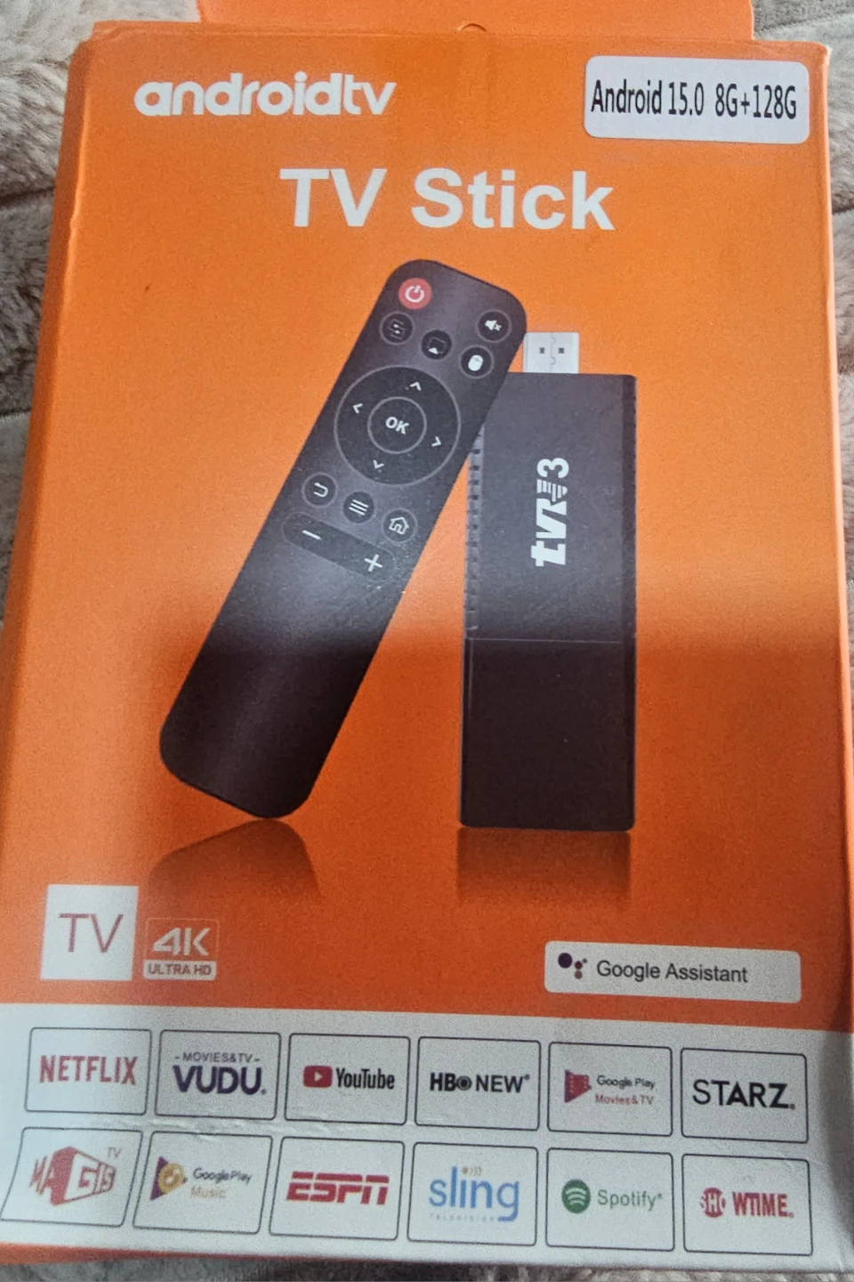 Android TV Stick 8G+128G 4K Ultra HD