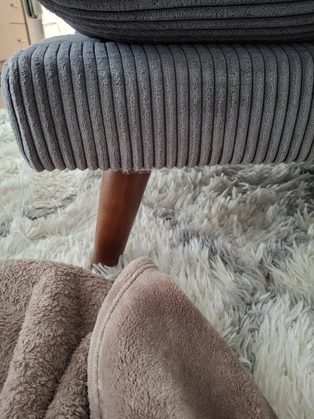 Sofabed. Grey corduroy futon - photo 3