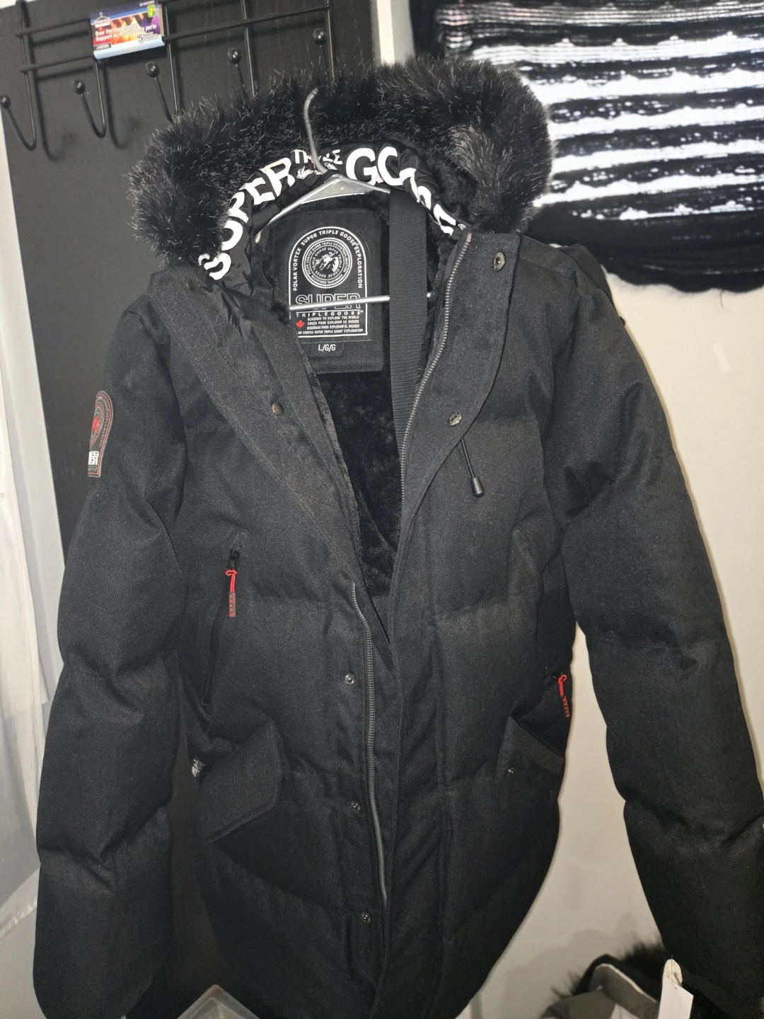 Super Triple Goose Down Parka Black
