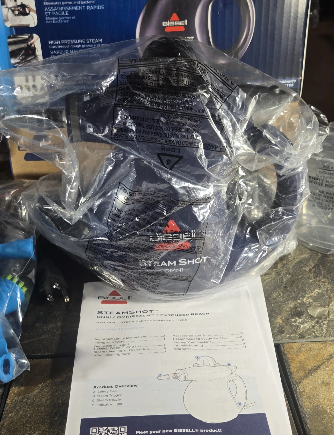 BISSELL handheld Steam Shot Omni Cleaner (Model 4171J). NIB. - photo 2
