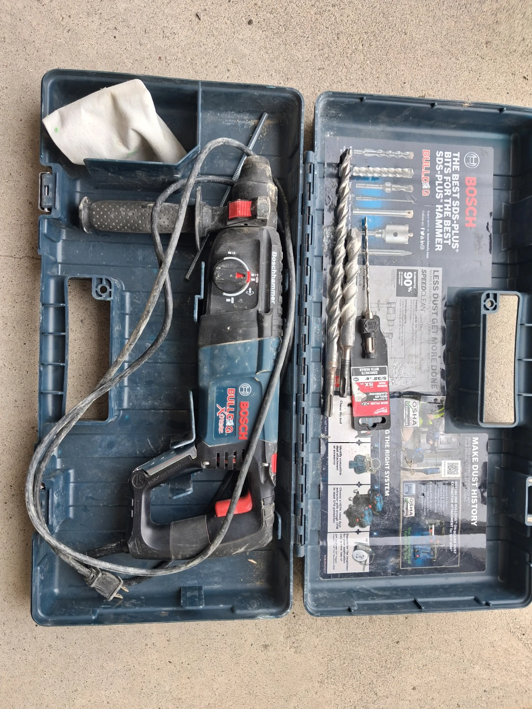 Bosch Bulldog Xtreme Rotary Hammer with Case