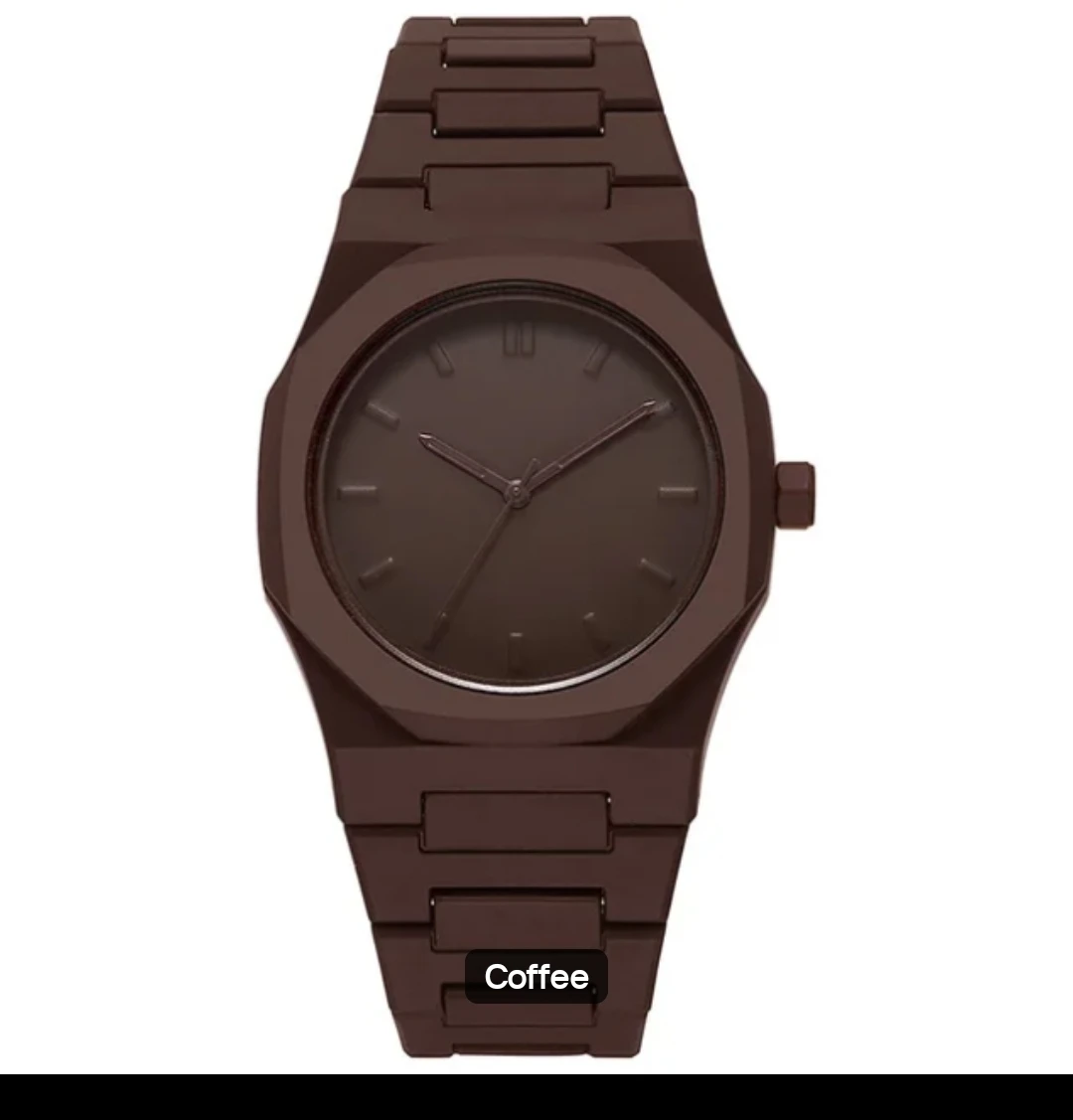 Minimalist monochrome quartz wristwatch - photo 4