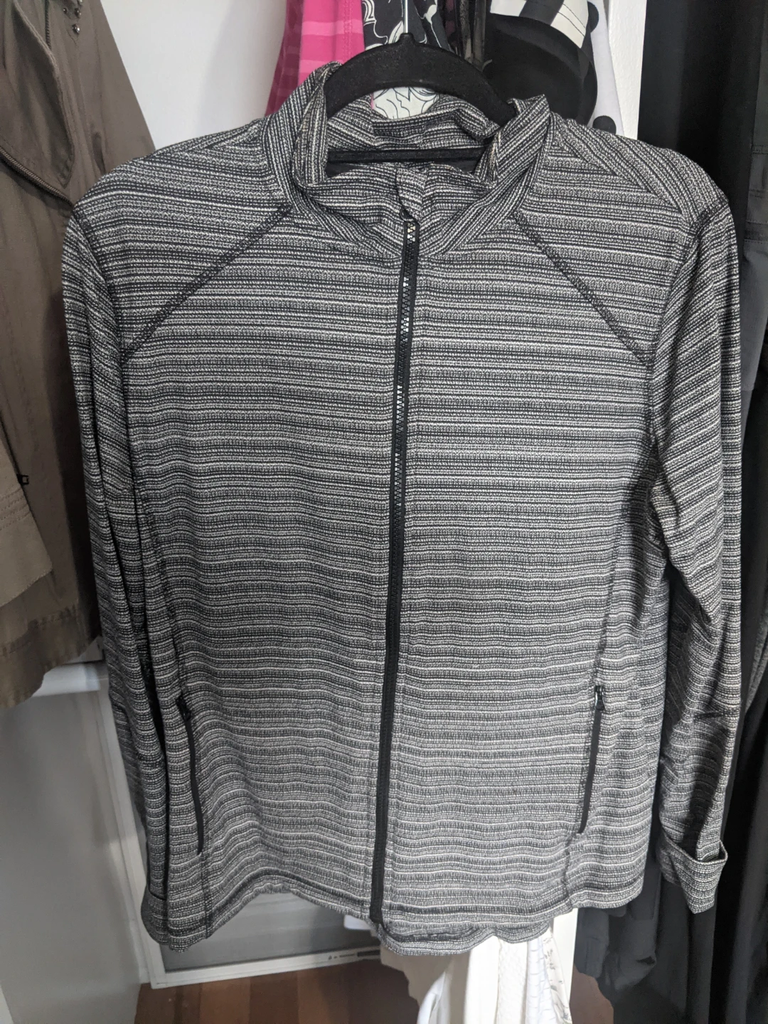 Lululemon striped zip-up jacket