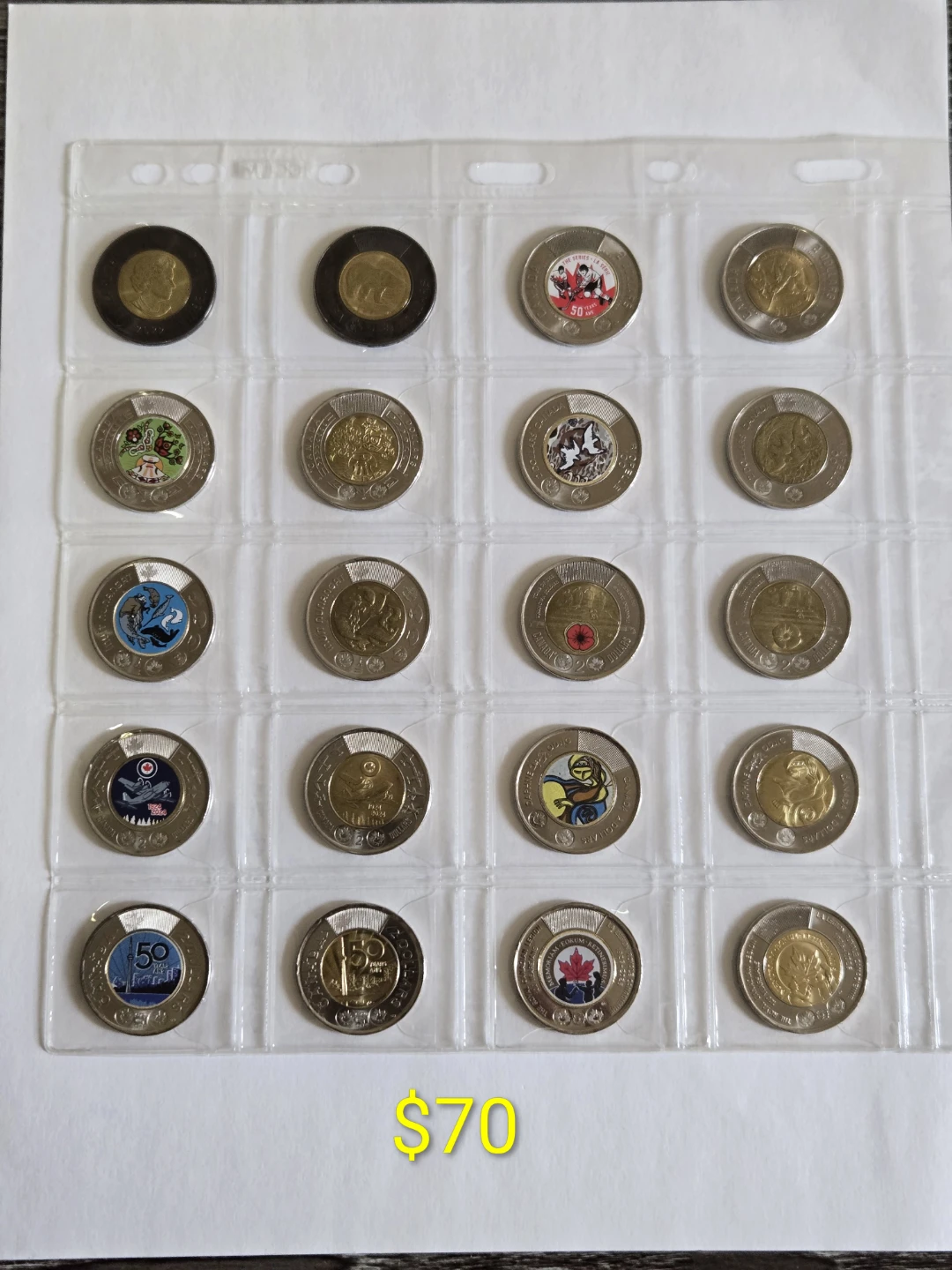10 set Toonies (Coloured and no Coloured)