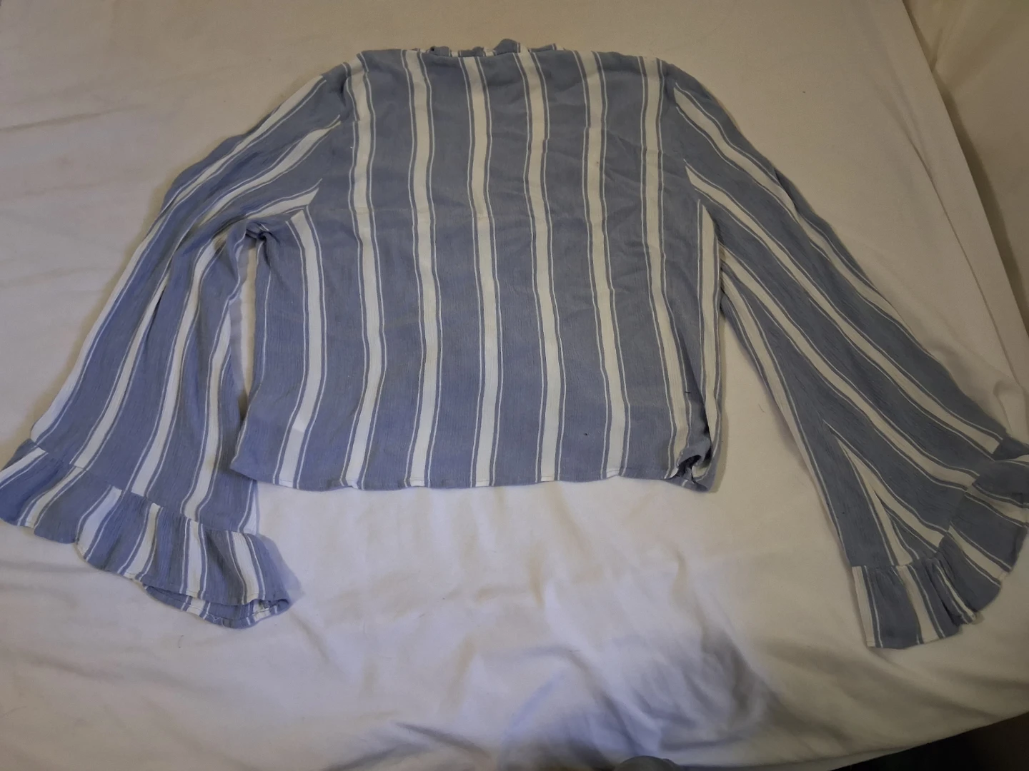 American Eagle Striped Ruffle Blouse - photo 3