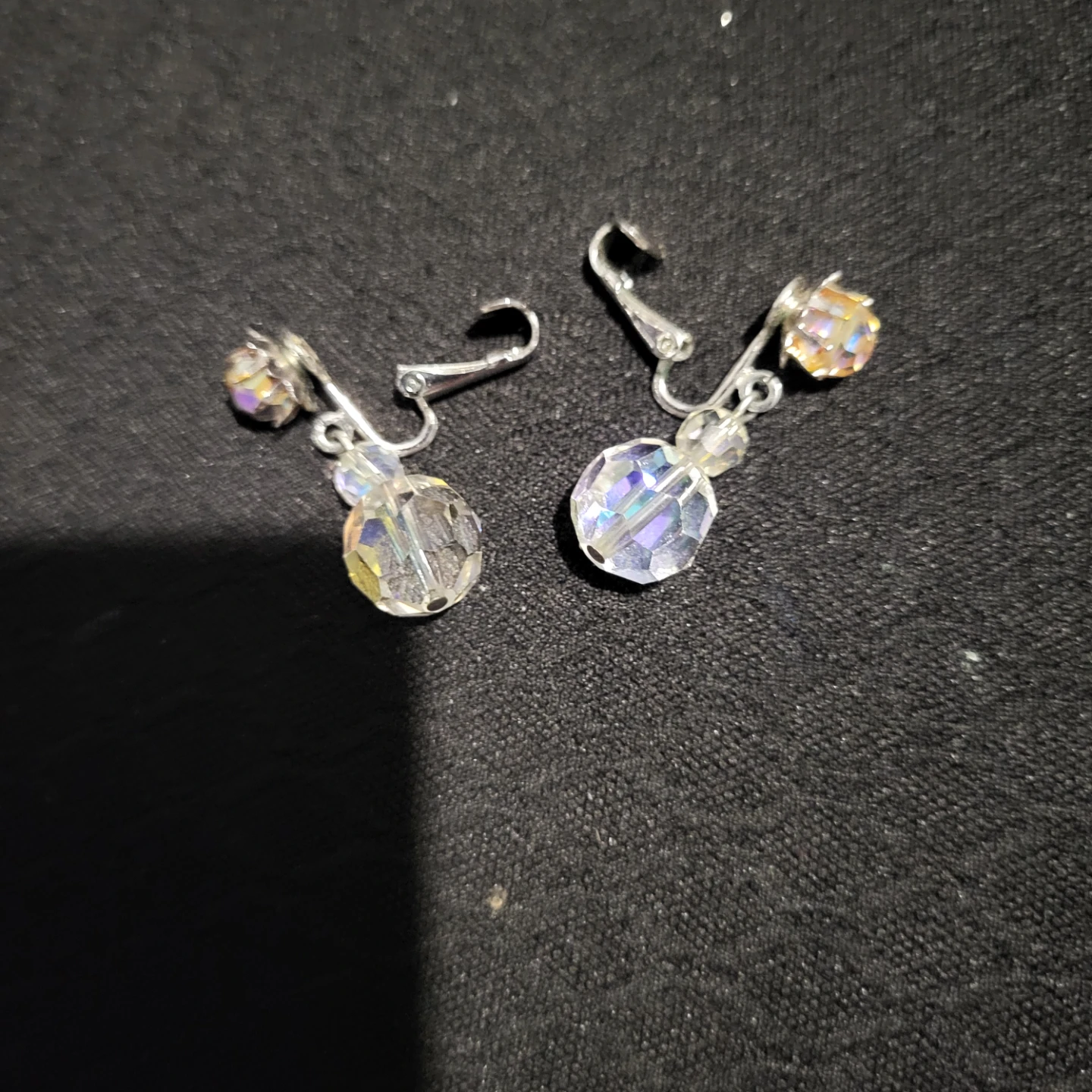 Vintage Crystal Clip-On Earrings - photo 2