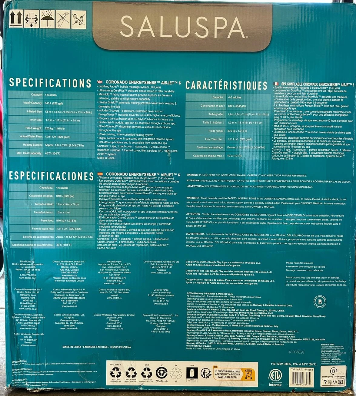 Bestway Saluspa Coronado 6 Portable Spa - photo 3