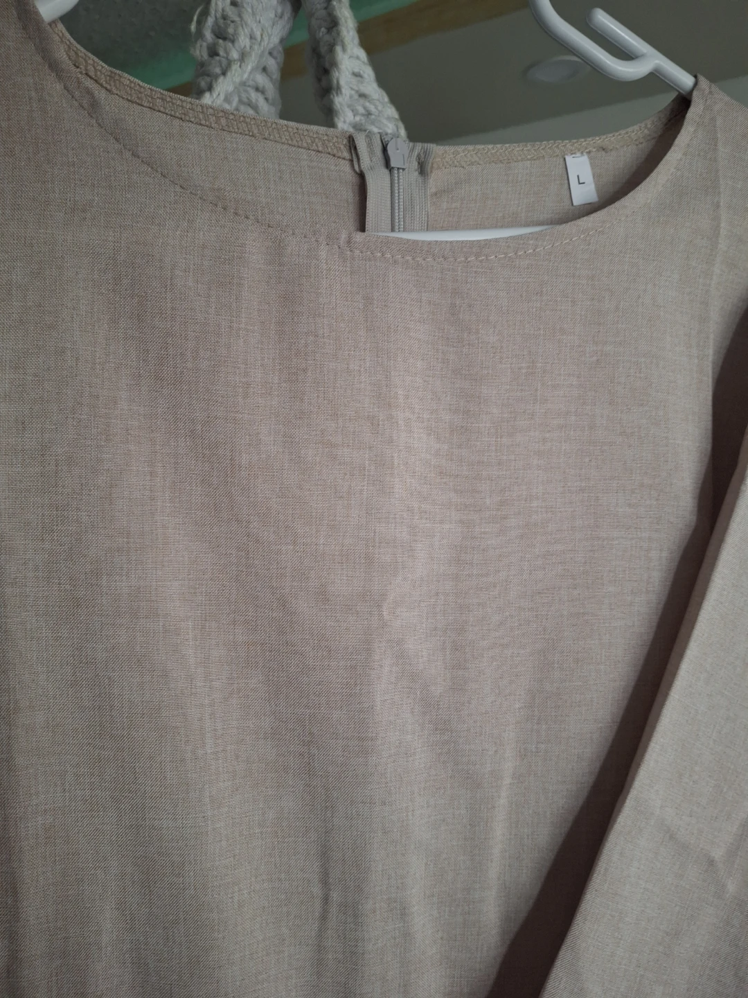 Beige floral embroidered linen-blend dress 🏈 - photo 2