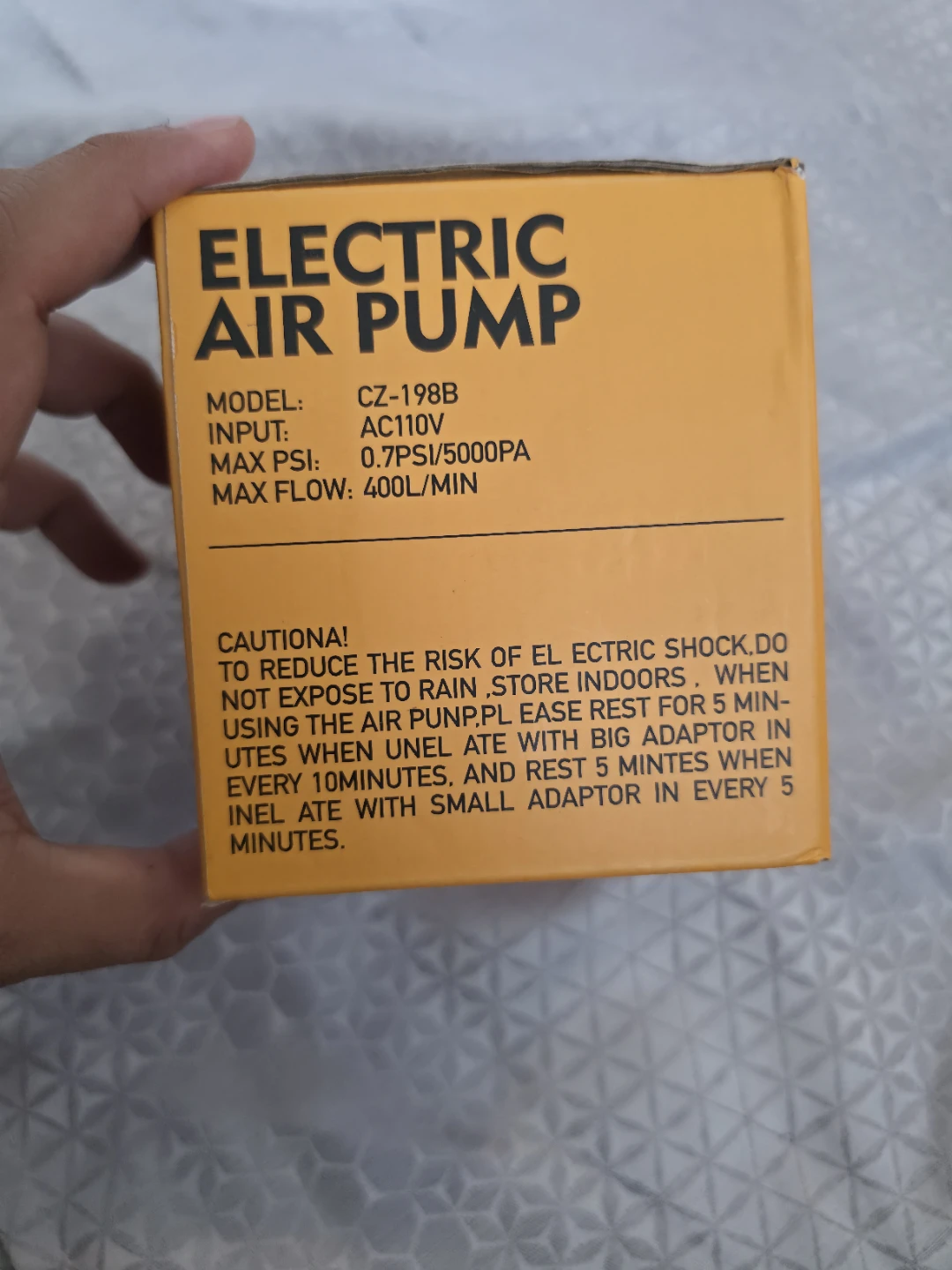 CZ-198B Electric Air Pump - photo 3