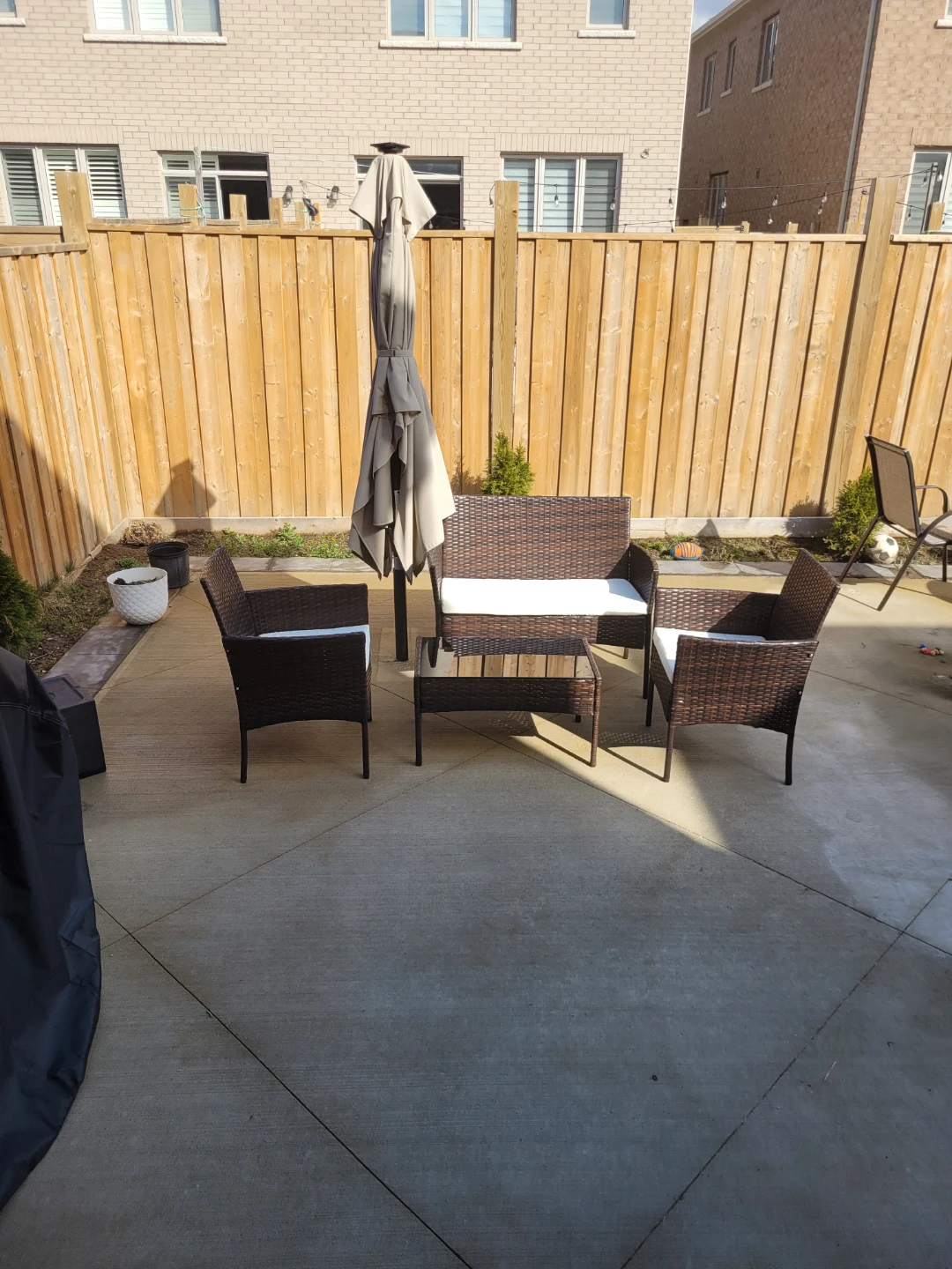 Wicker Patio Set with Loveseat, Chairs, and Coffee Table - photo 2