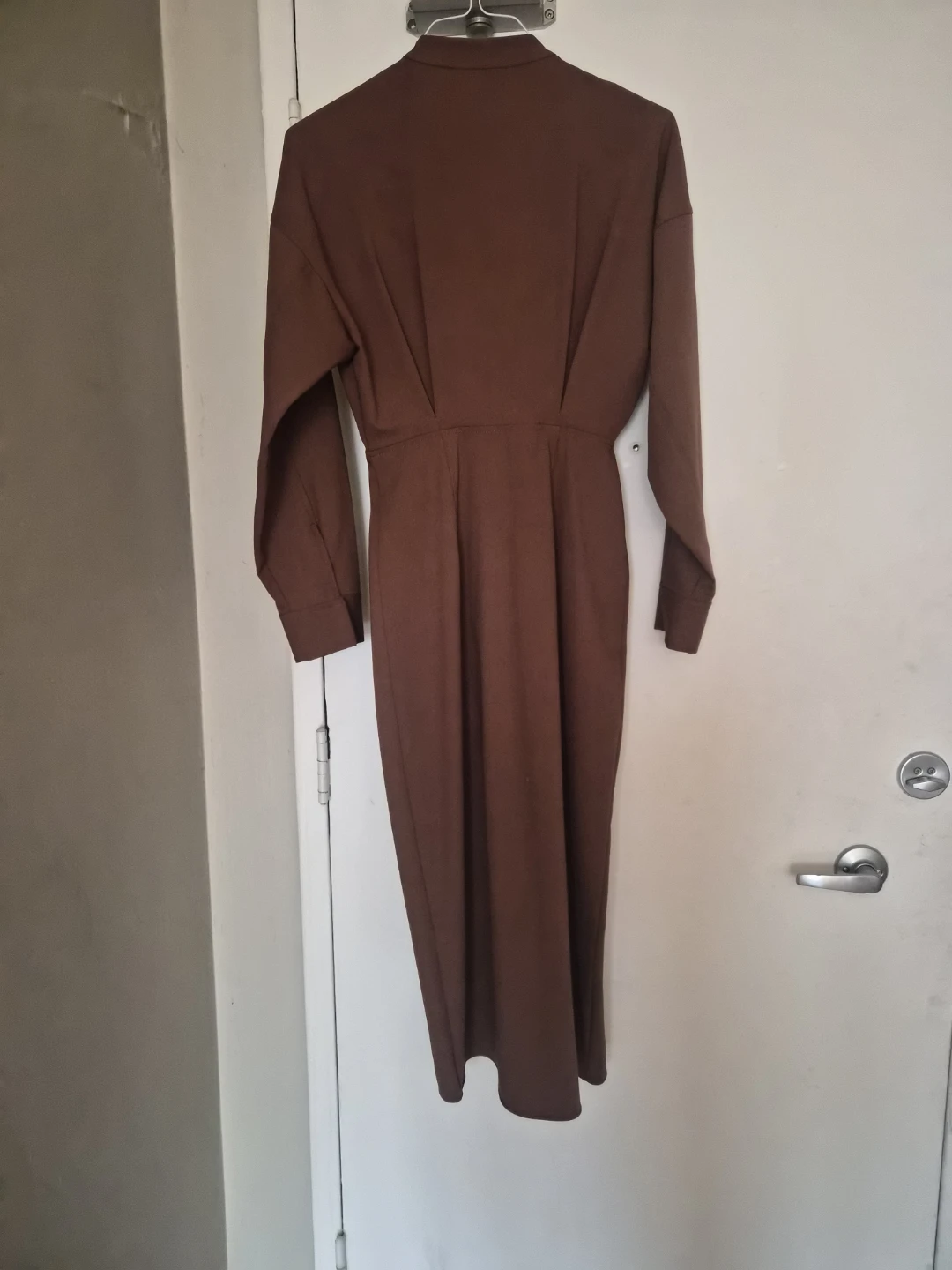 ZARA Brown Button-Up Midi Dress Xs or XXS - photo 4