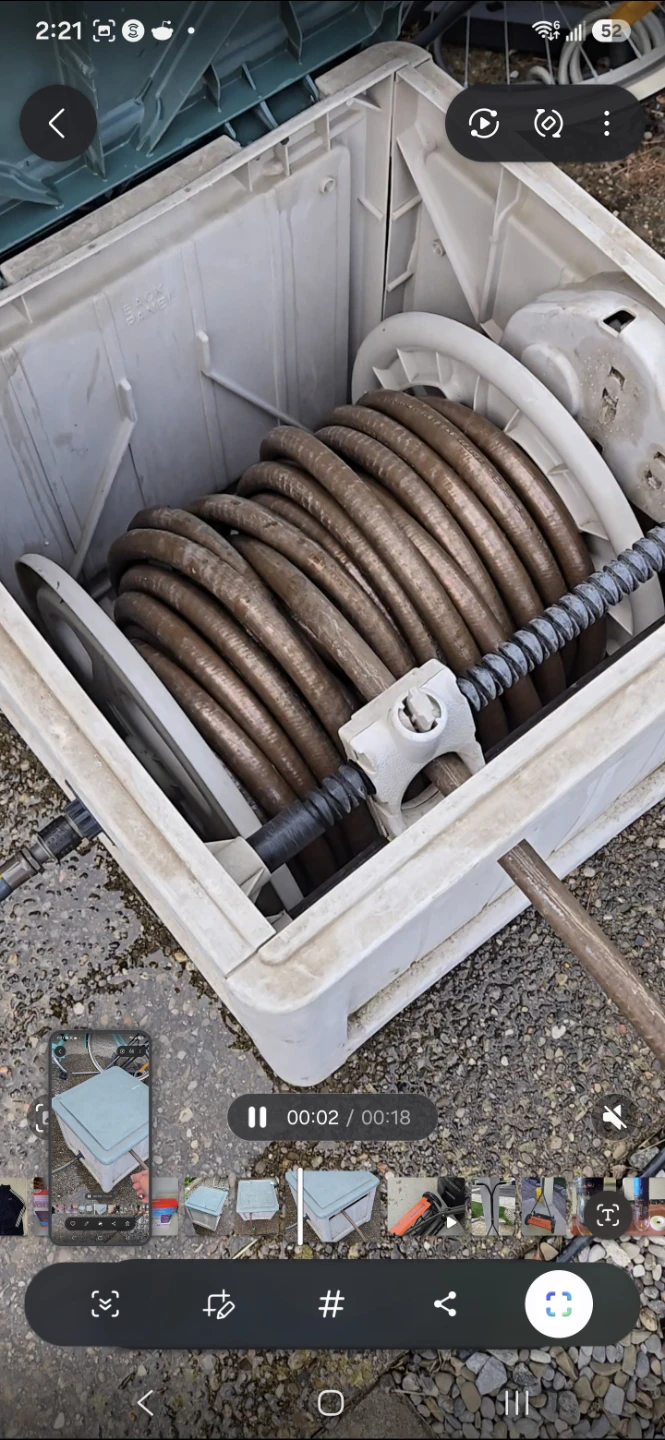 Suncast Garden Hose Reel Hideaway includes water hose