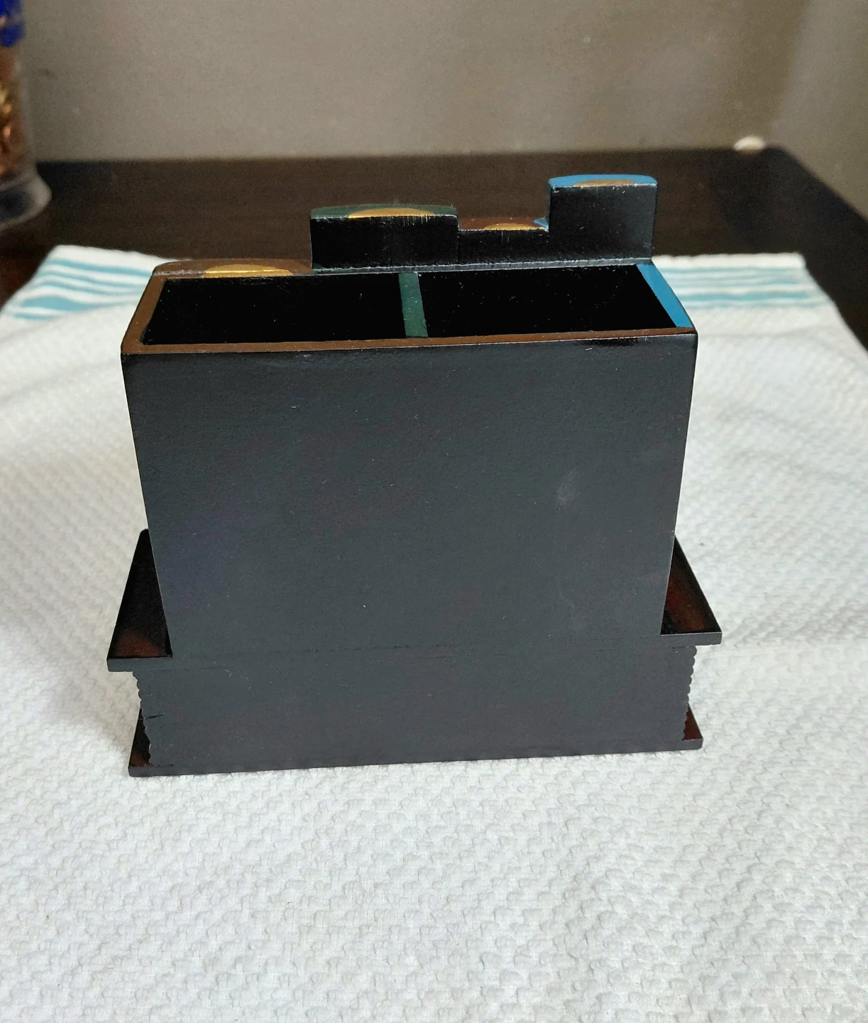 Wooden Book-Style Desk Organizer with Drawer - photo 4