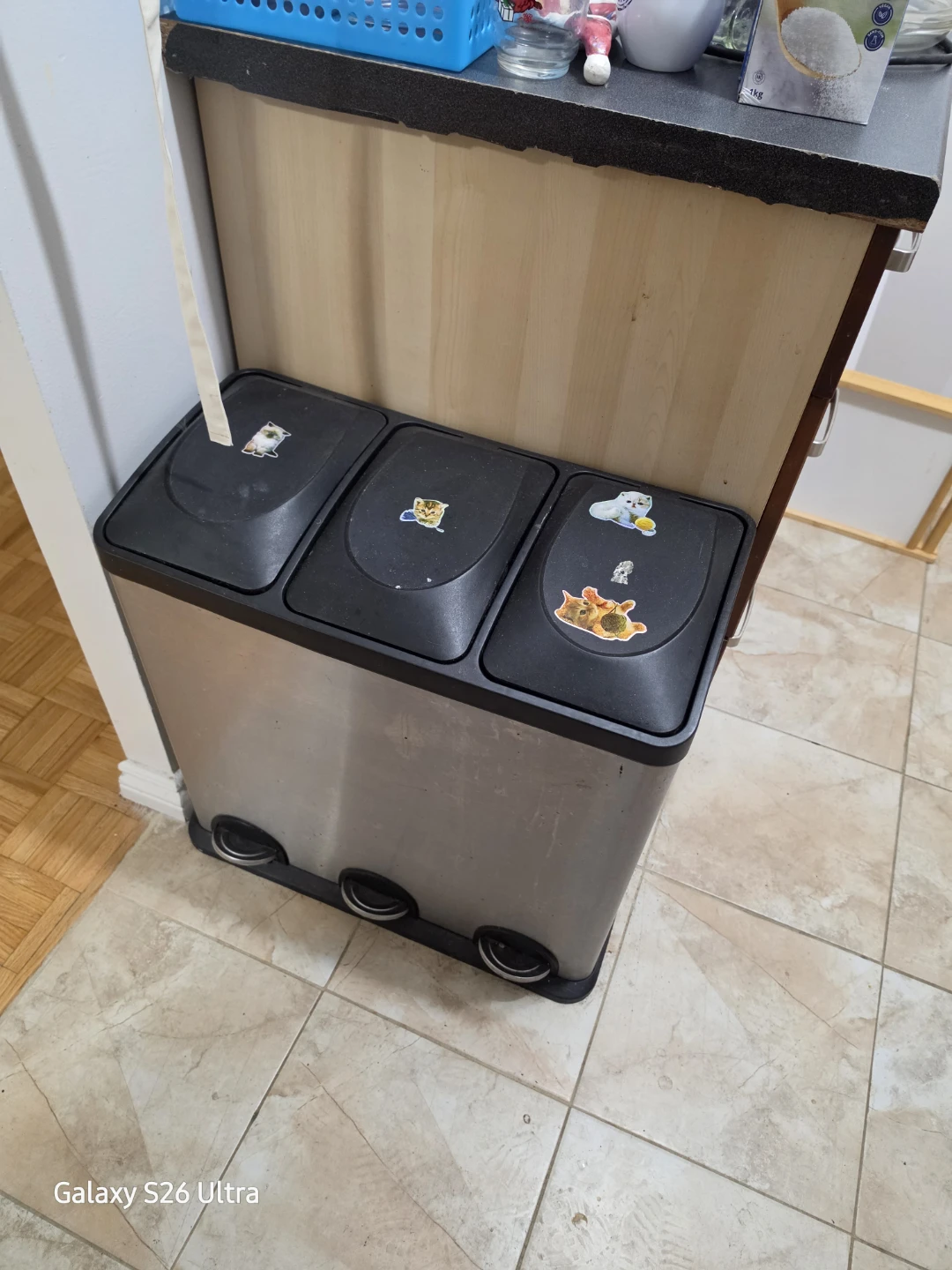 Triple Compartment Recycling Bin - photo 2