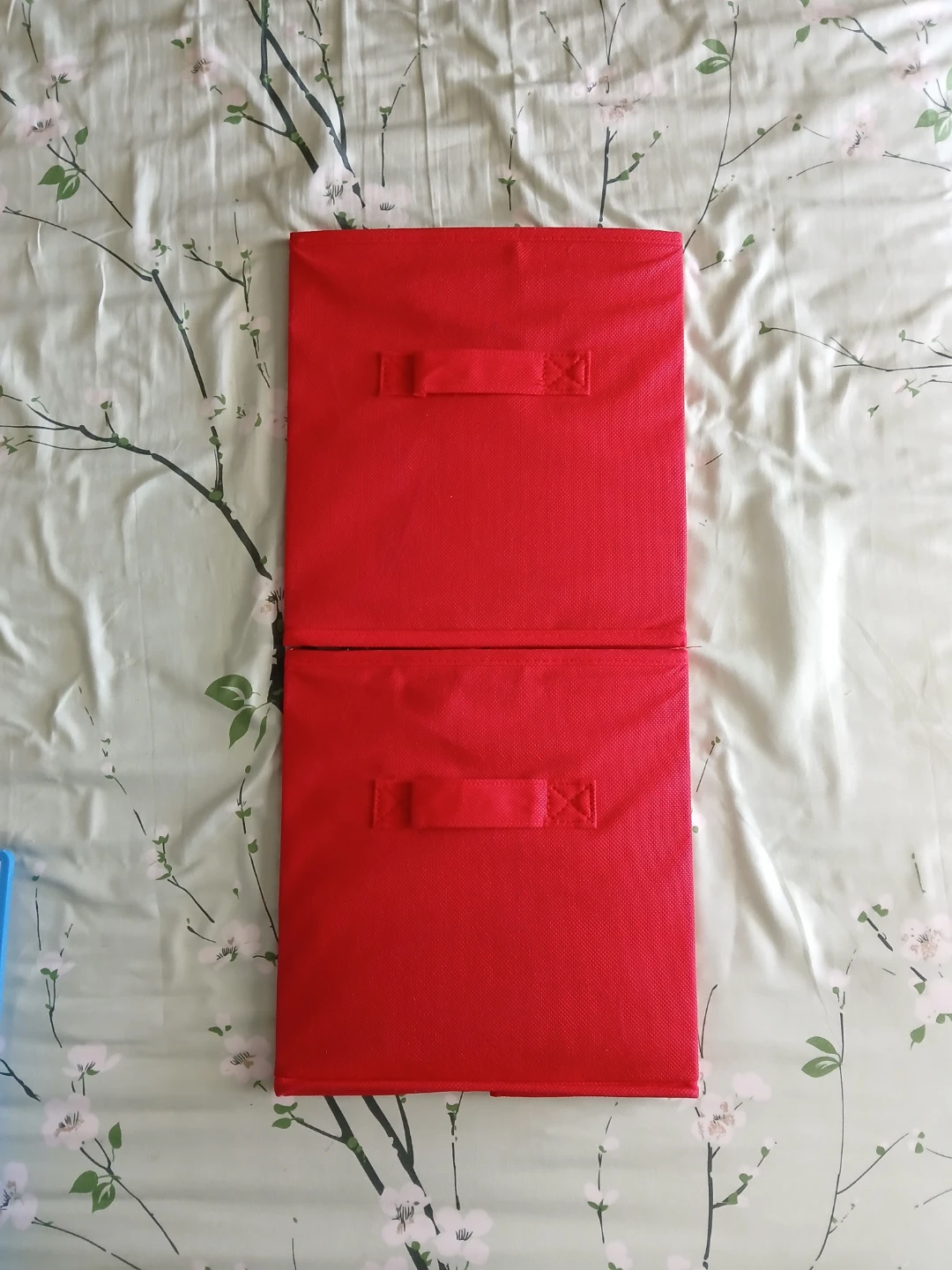 Set of 2 Red Collapsible Fabric Storage Bins 🏈