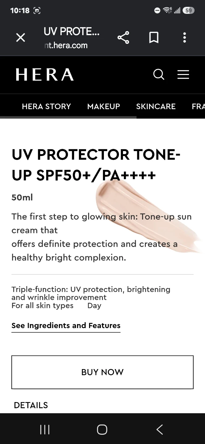 Hera UV Protector Tone-Up SPF 50+ 50ml - photo 2