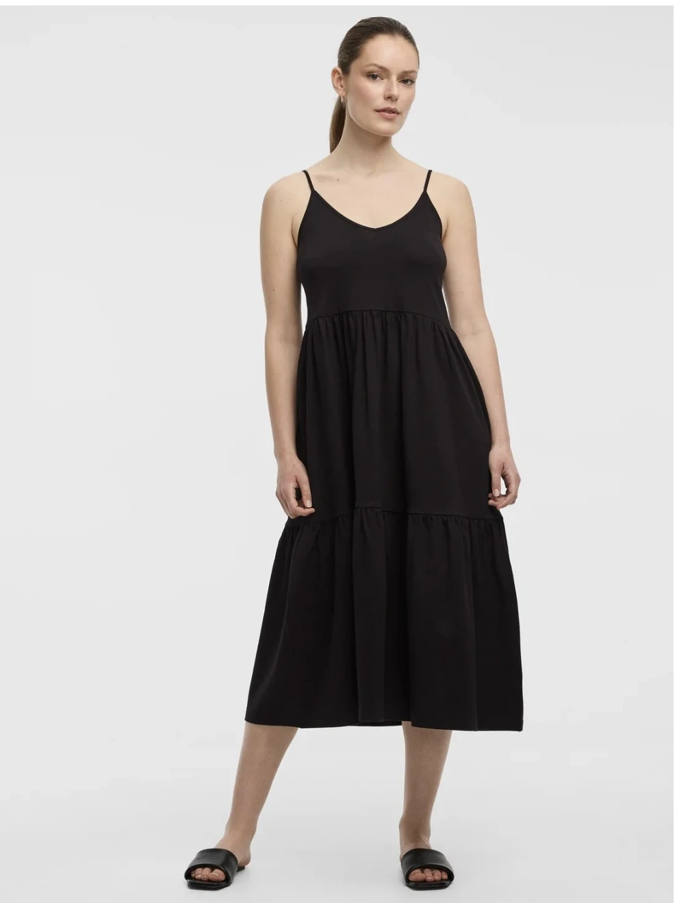 Reitmans Black Tiered Cami Dress XXL