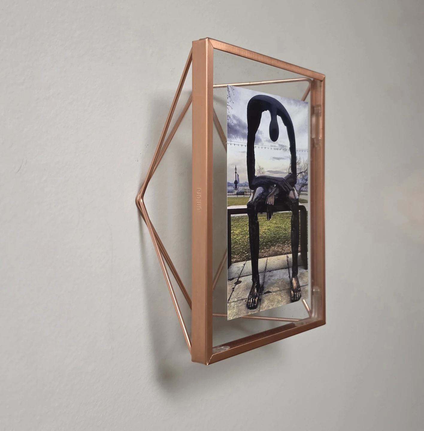 "Umbra" Copper PLATED Geometric Floating Frame
