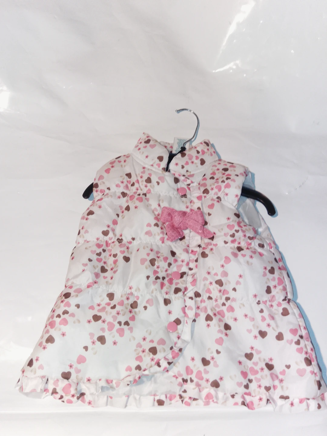 WonderKids Heart Print Puffer Vest - 24 Months