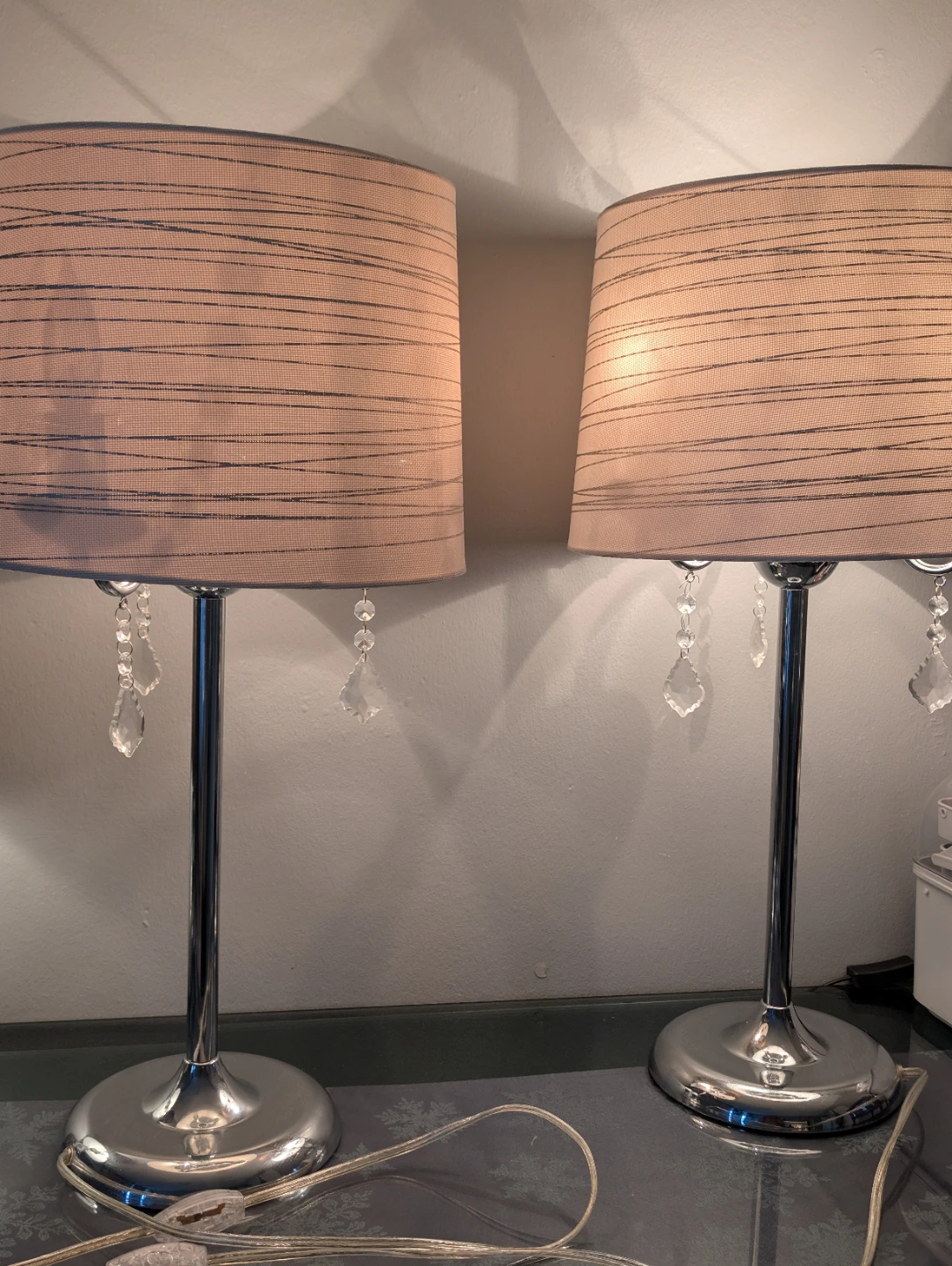 Set of Two Crystal Accent Table Lamps - photo 2